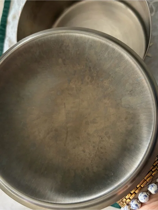 Vintage Paul Revered Copper-Finish Saucepan with Lid and Long Handle